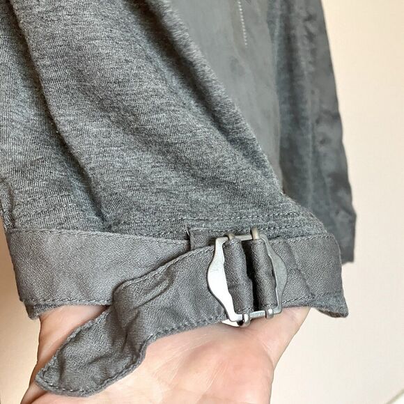 Armani Exchange Jacket Women’s Large Gray Asymmetrical Full Zip - Picture 6 of 8